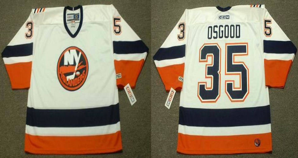 2019 Men New York Islanders 35 Osgood white CCM NHL jersey